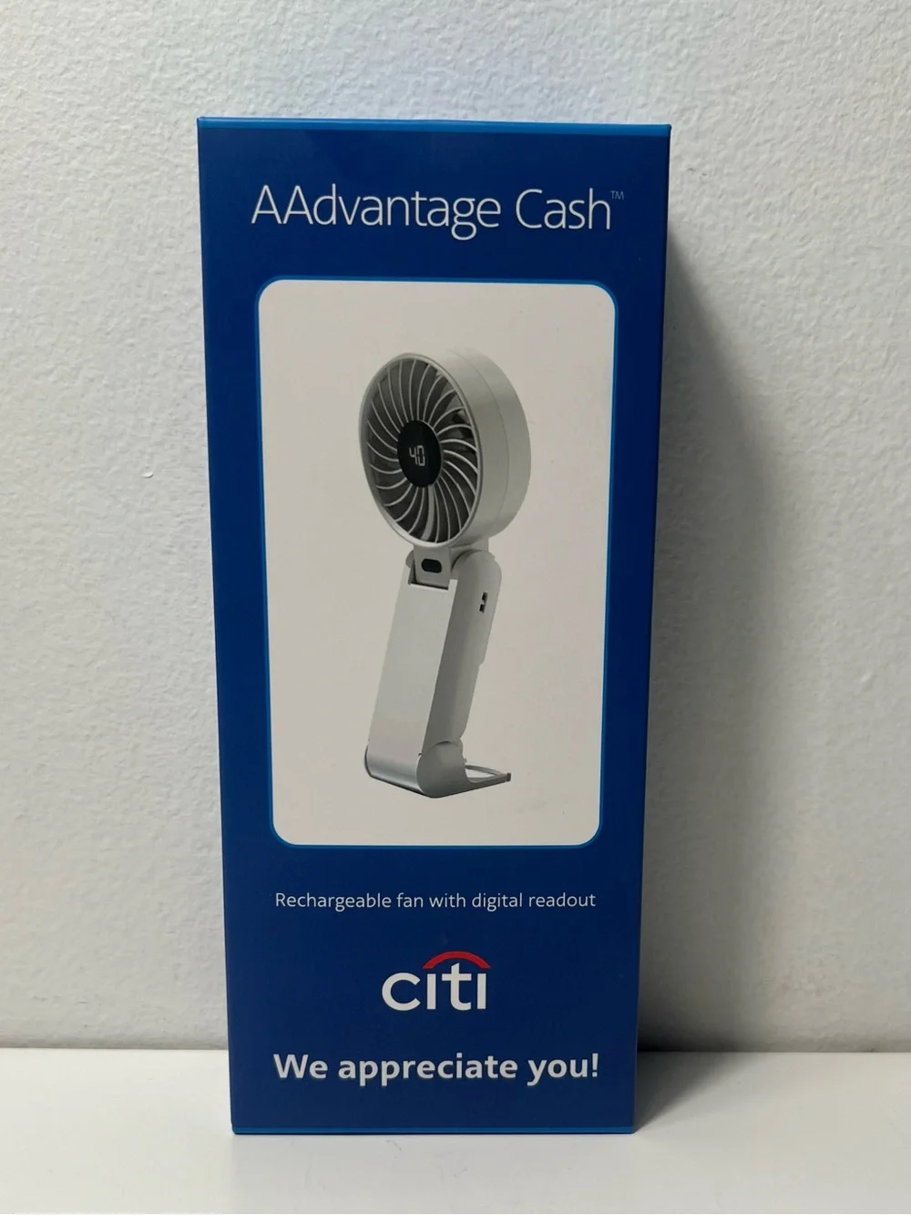 American Airlines Citi AAdvantage Rechargeable Portable Neck Handheld Mini Fan